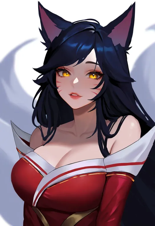 masterpiece, best quality, newest, absurdres, highres, safe, ahri_(league_of_legends), league_of_legends, solo… — by k3scat, made with ComfyUI