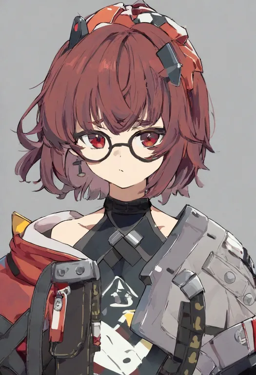 masterpiece, best quality, general, belle (zenless zone zero), zenless zone zero, solo, upper body, simple background — by k3scat, made with ComfyUI