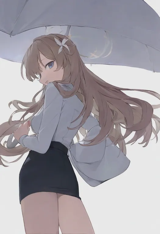 masterpiece, best quality, general, pencil skirt, 1girl, solo, simple background — by k3scat, made with ComfyUI