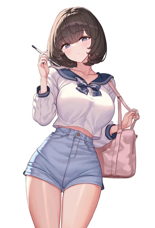 masterpiece, best quality, score_7, safe, @hamahama, 1girl, solo — by k3scat, made with ComfyUI