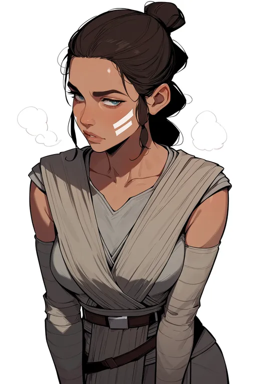 masterpiece, best quality, score_7, safe, star wars, solo, simple background — by k3scat, made with ComfyUI