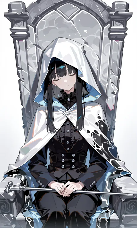 1girl, solo, only one person, sleeping face, closed eyes, peaceful expression, delicate silver-grey eyes… — by 1Ask1kQ, made with ComfyUI