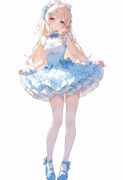 masterpiece, best quality, score_7, safe, dress bow, 1girl, solo, simple background — by k3scat, made with ComfyUI