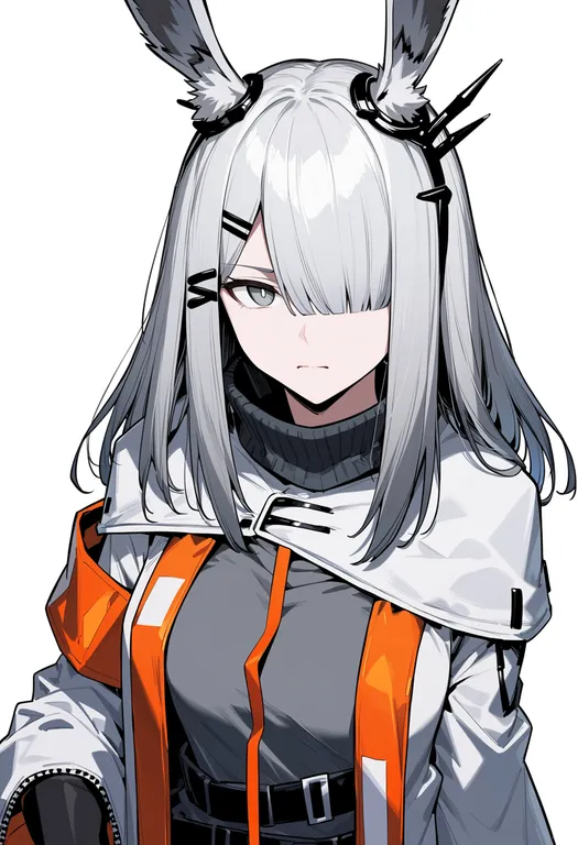 masterpiece, best quality, score_7, safe, frostnova (arknights), arknights, solo, upper body, simple background — by k3scat, made with ComfyUI