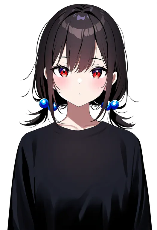 masterpiece, best quality, newest, absurdres, highres, safe, hair_bobbles, 1girl, solo, upper_body, simple_background — by k3scat, made with ComfyUI