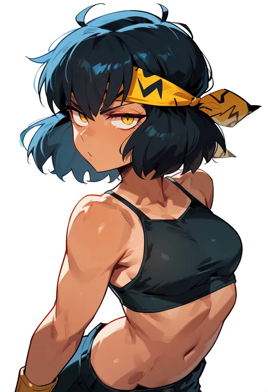 masterpiece, best quality, score_7, safe, hibiki ryouga, solo, upper body, simple background — by k3scat, made with ComfyUI
