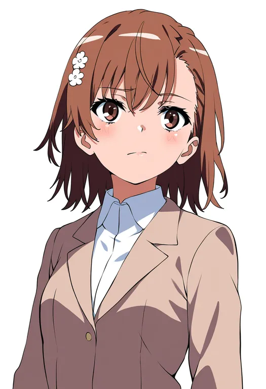 masterpiece, best quality, newest, absurdres, highres, safe, misaka_mikoto, toaru_kagaku_no_railgun, solo, upper_body… — by k3scat, made with ComfyUI
