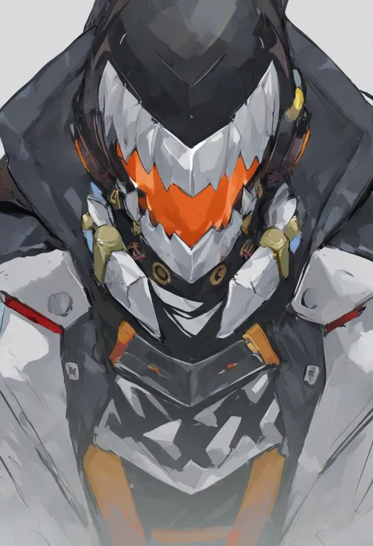 masterpiece, best quality, general, sharkboo (zenless zone zero), zenless zone zero, solo, upper body, simple background — by k3scat, made with ComfyUI
