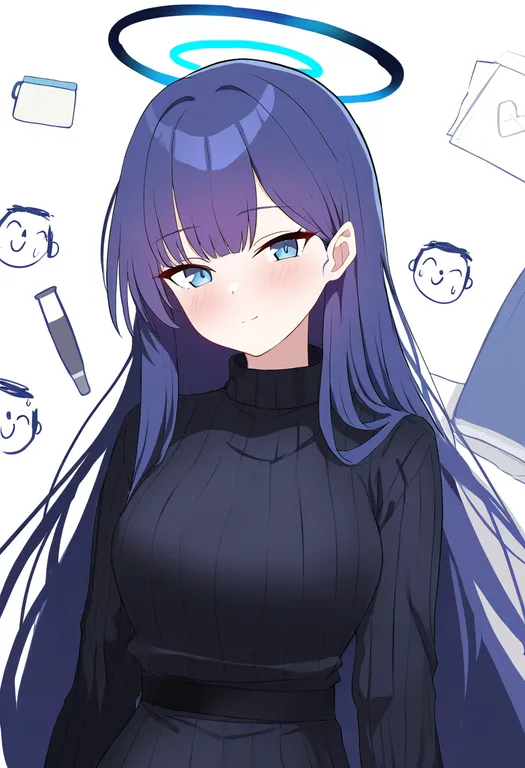masterpiece, best quality, newest, absurdres, highres, safe, doodle_sensei_(blue_archive), blue_archive — by k3scat, made with ComfyUI