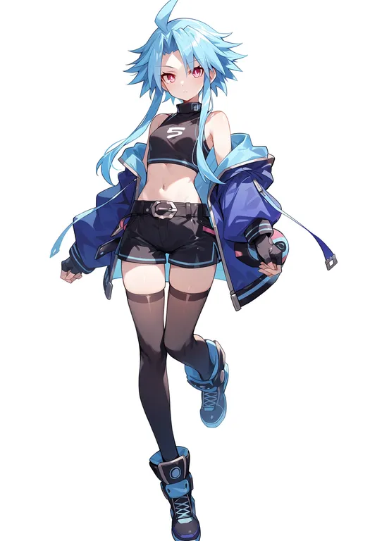 masterpiece, best quality, score_7, safe, choujigen game neptune, solo, simple background — by k3scat, made with ComfyUI