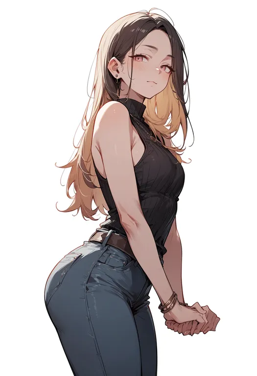 masterpiece, best quality, score_7, safe, bilibili, solo, simple background — by k3scat, made with ComfyUI