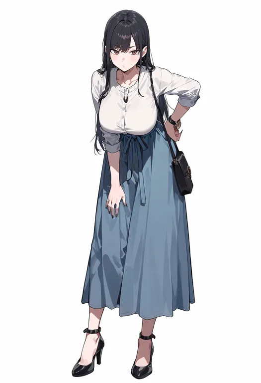masterpiece, best quality, score_7, safe, strappy heels, 1girl, solo, full body, simple background — by k3scat, made with ComfyUI