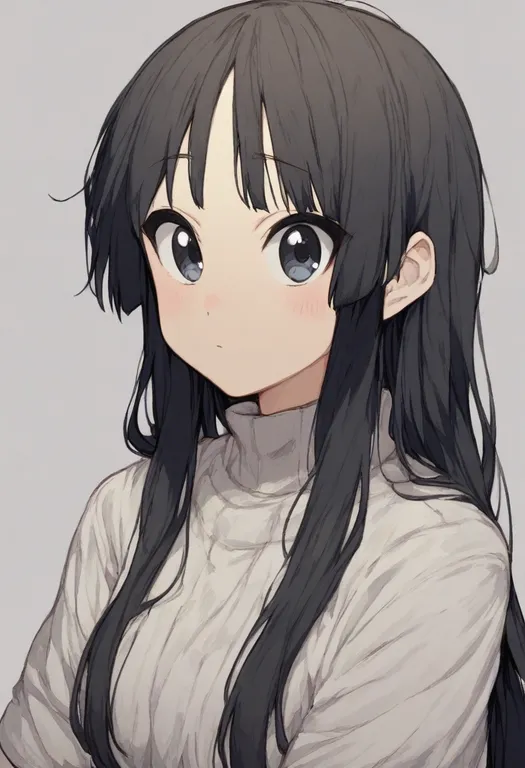 masterpiece, best quality, general, akiyama mio, k-on!, solo, upper body, simple background — by k3scat, made with ComfyUI