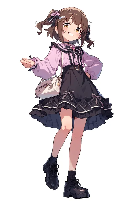 masterpiece, best quality, score_7, safe, idolmaster cinderella girls u149, solo, simple background — by k3scat, made with ComfyUI