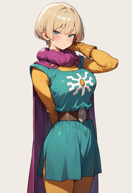 masterpiece, best quality, score_7, safe, dragon quest iii, solo, simple background — by k3scat, made with ComfyUI