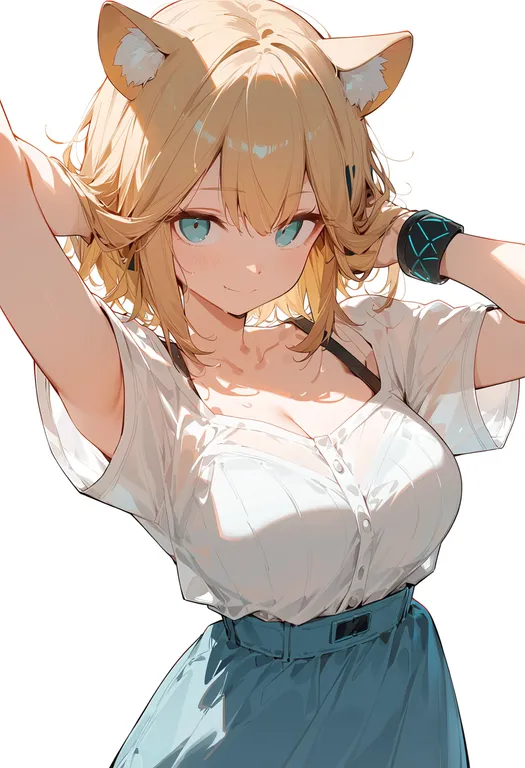 masterpiece, best quality, score_7, safe, utage (summer flowers) (arknights), arknights, solo, upper body… — by k3scat, made with ComfyUI