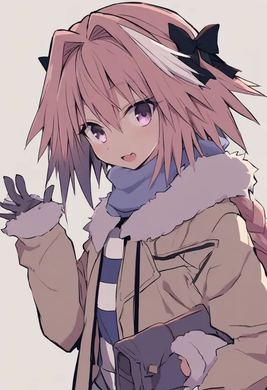 masterpiece, best quality, general, astolfo (fate), fate/apocrypha, solo, upper body, simple background — by k3scat, made with ComfyUI