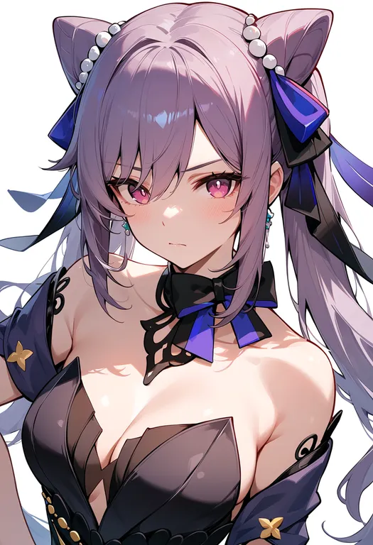 masterpiece, best quality, score_7, safe, keqing (opulent splendor) (genshin impact), genshin impact, solo, upper body… — by k3scat, made with ComfyUI