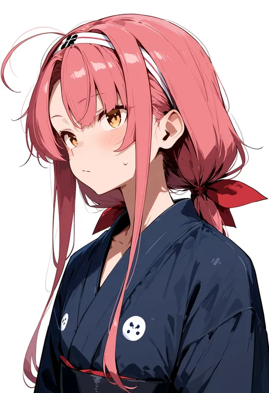 masterpiece, best quality, score_7, safe, kawakaze (kancolle), solo, upper body, simple background — by k3scat, made with ComfyUI