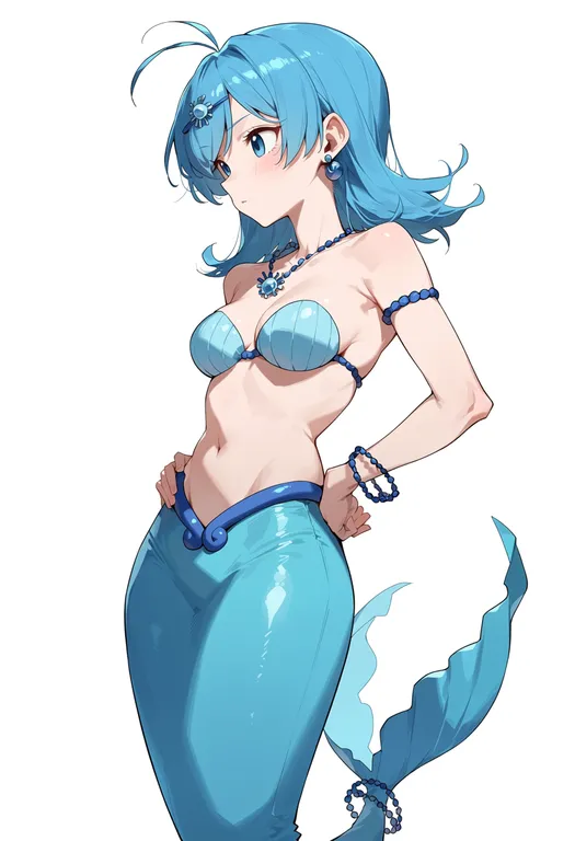 masterpiece, best quality, score_7, safe, mermaid melody pichi pichi pitch, solo, simple background — by k3scat, made with ComfyUI