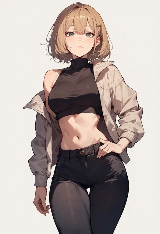 masterpiece, best quality, score_7, safe, kotobukiya bishoujo, solo, simple background — by k3scat, made with ComfyUI