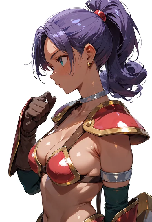 masterpiece, best quality, score_7, safe, warrior (dq3), solo, upper body, simple background — by k3scat, made with ComfyUI