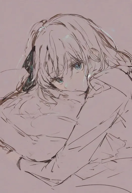 masterpiece, best quality, general, pillow, 1girl, solo, simple background — by k3scat, made with ComfyUI
