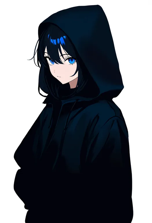 masterpiece, best quality, newest, absurdres, highres, safe, hooded_jacket, 1girl, solo, simple_background — by k3scat, made with ComfyUI
