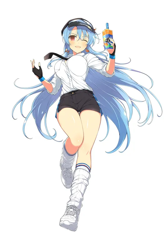 masterpiece, best quality, score_7, safe, senran kagura new link, solo, simple background — by k3scat, made with ComfyUI