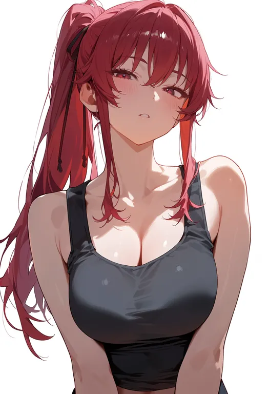 masterpiece, best quality, score_7, safe, saotome alto, solo, upper body, simple background — by k3scat, made with ComfyUI
