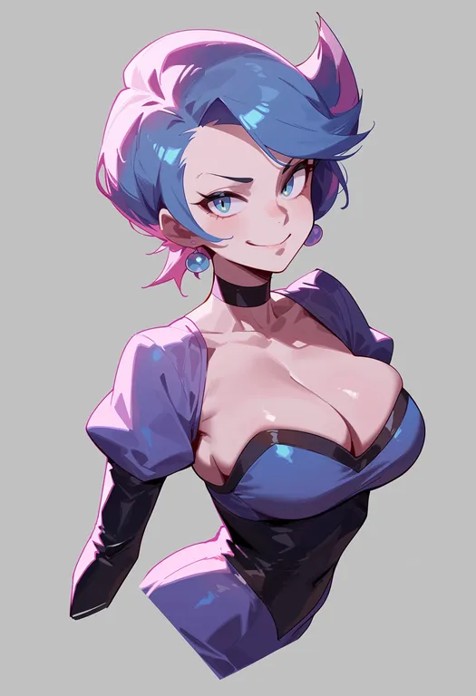 masterpiece, best quality, score_7, safe, paxton (pokemon), pokemon, solo, upper body, simple background — by k3scat, made with ComfyUI