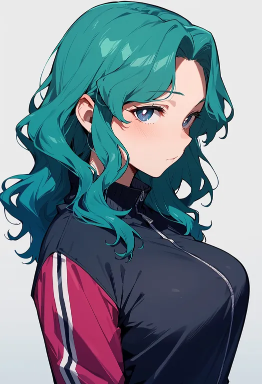 masterpiece, best quality, score_7, safe, kaiou michiru, solo, upper body, simple background — by k3scat, made with ComfyUI