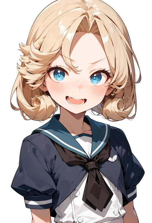 masterpiece, best quality, score_7, safe, janus (kancolle), solo, upper body, simple background — by k3scat, made with ComfyUI