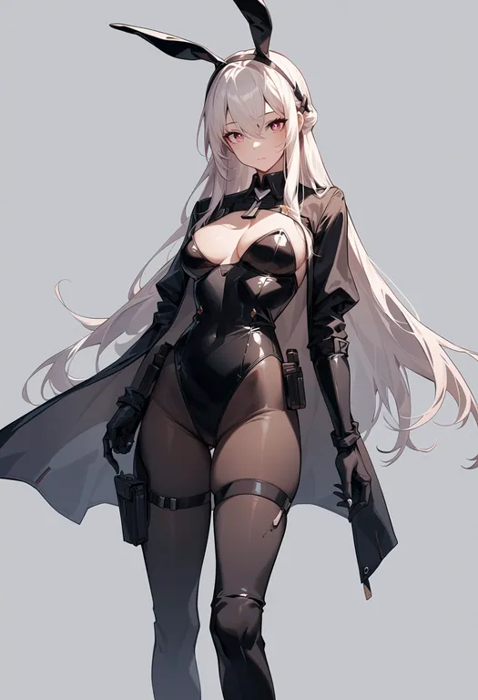 masterpiece, best quality, score_7, safe, punishing: gray raven, solo, simple background — by k3scat, made with ComfyUI