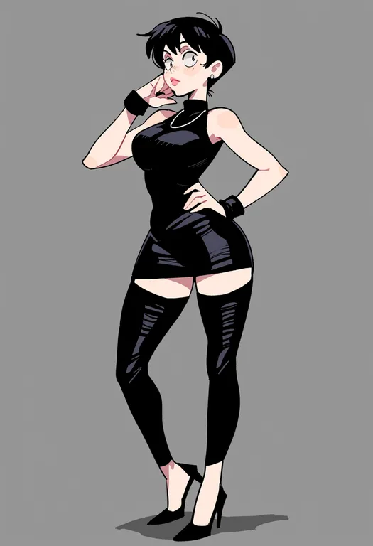 masterpiece, best quality, score_7, safe, noss & zakuro, solo, simple background — by k3scat, made with ComfyUI
