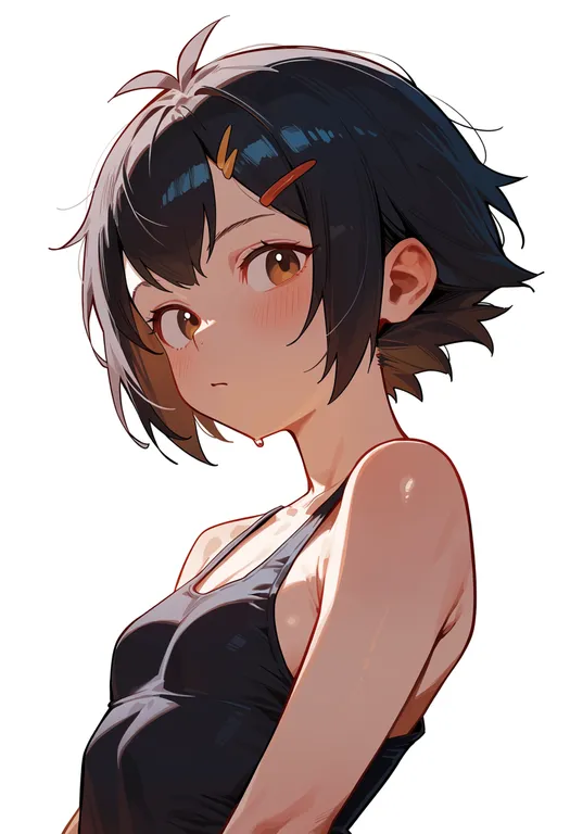 masterpiece, best quality, score_7, safe, peni parker, solo, upper body, simple background — by k3scat, made with ComfyUI