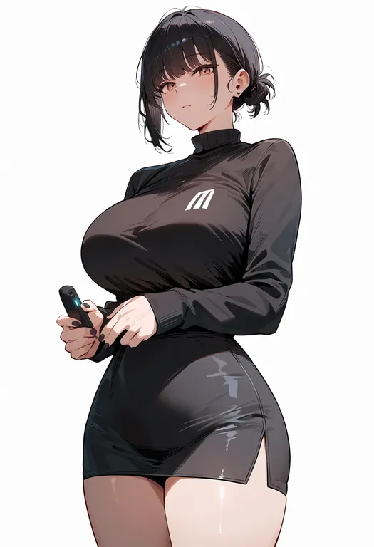 masterpiece, best quality, score_7, safe, counter, 1girl, solo, simple background — by k3scat, made with ComfyUI