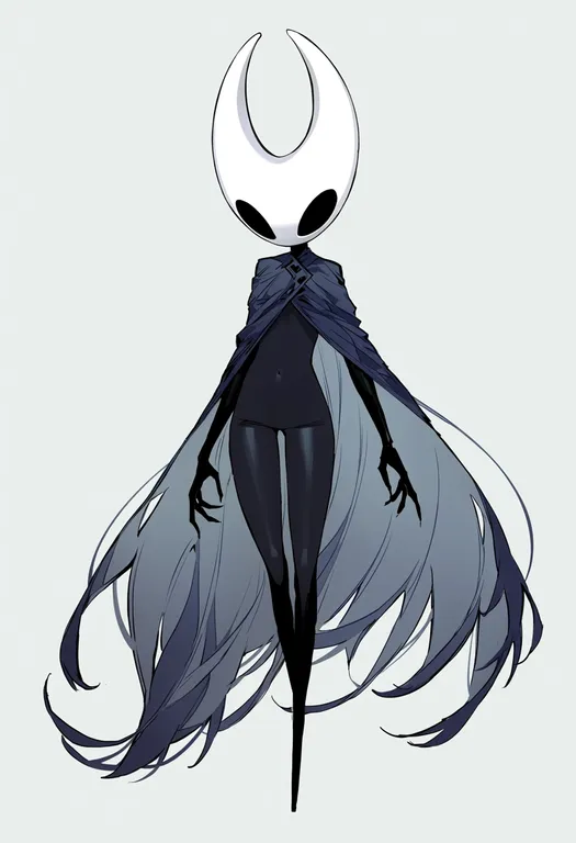 masterpiece, best quality, score_7, safe, hollow knight: silksong, solo, simple background — by k3scat, made with ComfyUI