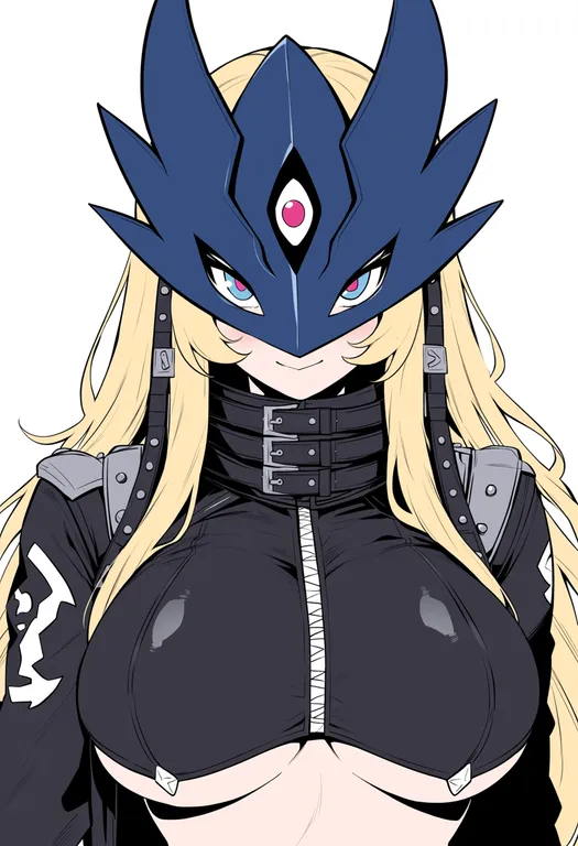 masterpiece, best quality, score_7, safe, beelstarmon, solo, upper body, simple background — by k3scat, made with ComfyUI