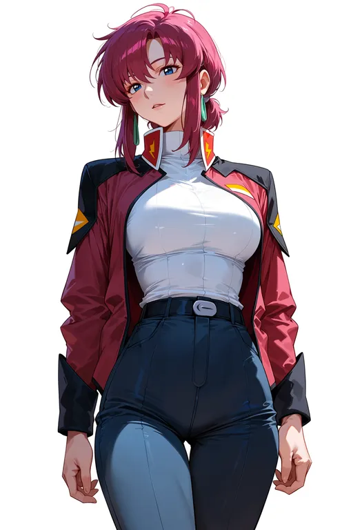 masterpiece, best quality, score_7, safe, gundam seed, solo, simple background — by k3scat, made with ComfyUI
