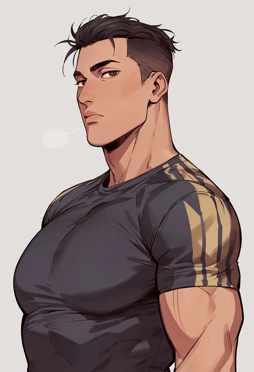 masterpiece, best quality, score_7, safe, jason todd, solo, upper body, simple background — by k3scat, made with ComfyUI