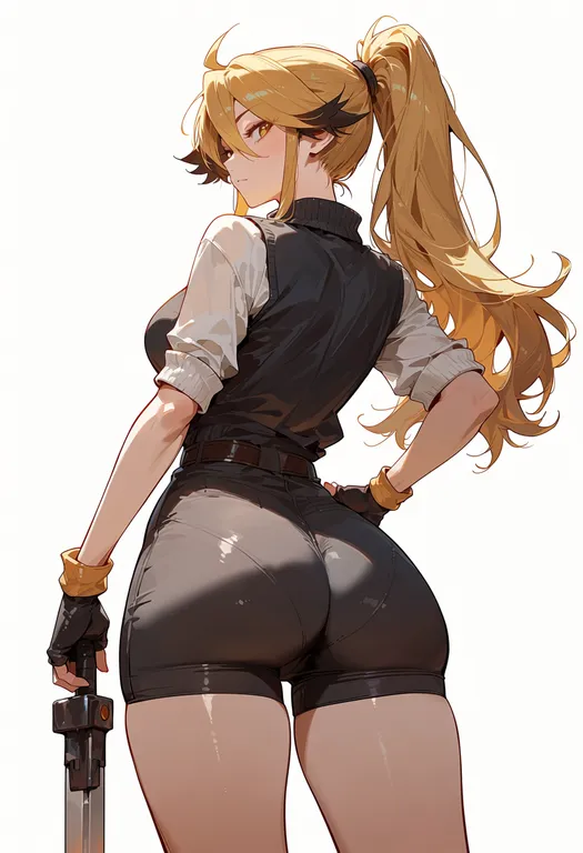 masterpiece, best quality, score_7, safe, akame ga kill!, solo, simple background — by k3scat, made with ComfyUI