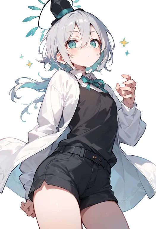 masterpiece, best quality, score_7, safe, satsuriku no tenshi, solo, simple background — by k3scat, made with ComfyUI