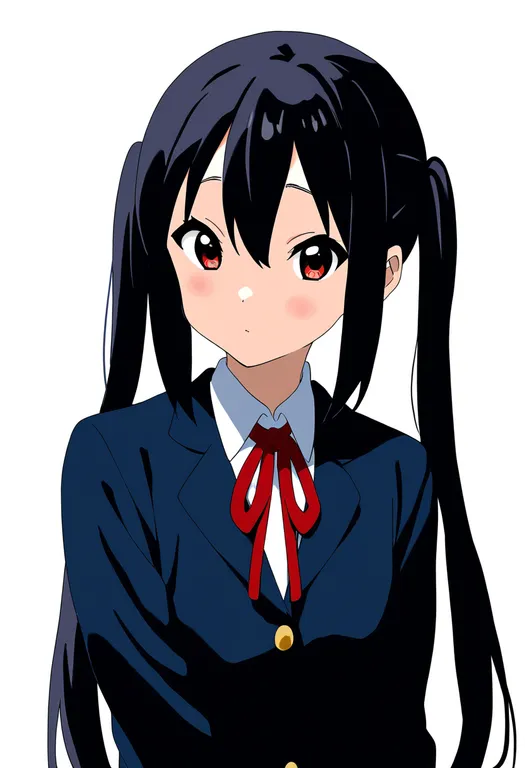 masterpiece, best quality, newest, absurdres, highres, safe, nakano_azusa, k-on!, solo, upper_body, simple_background — by k3scat, made with ComfyUI