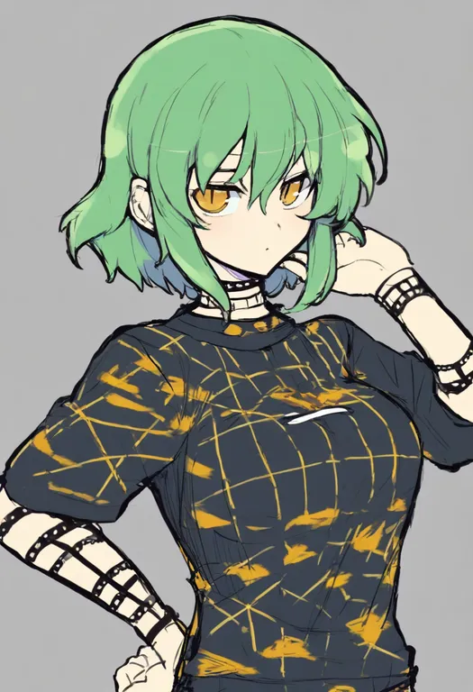 masterpiece, best quality, general, hikage (senran kagura), senran kagura, solo, upper body, simple background — by k3scat, made with ComfyUI