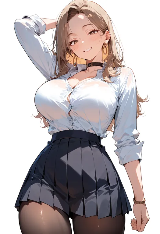 masterpiece, best quality, score_7, safe, maji de watashi ni koi shinasai!, solo, simple background — by k3scat, made with ComfyUI