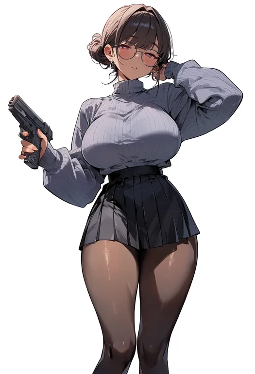 masterpiece, best quality, score_7, safe, dengeki moeoh, solo, simple background — by k3scat, made with ComfyUI