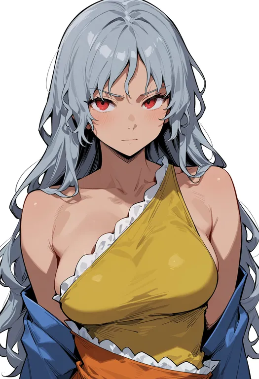 masterpiece, best quality, score_7, safe, sakata nemuno, solo, upper body, simple background — by k3scat, made with ComfyUI