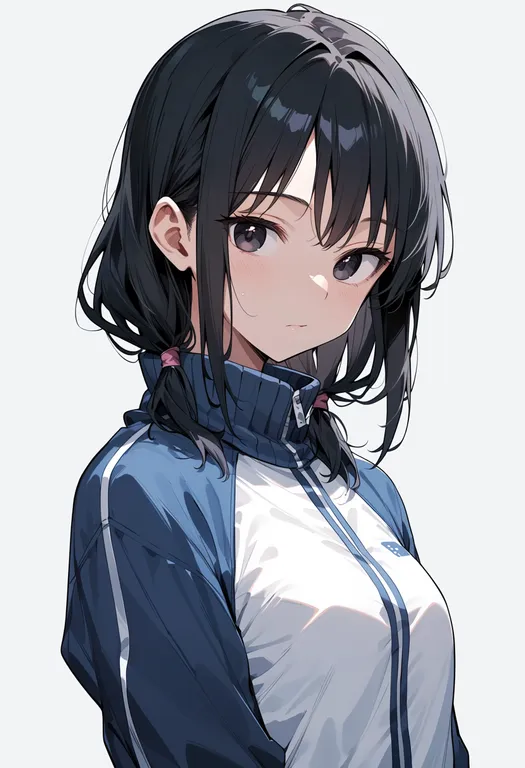 masterpiece, best quality, score_7, safe, tamura yuri, solo, upper body, simple background — by k3scat, made with ComfyUI