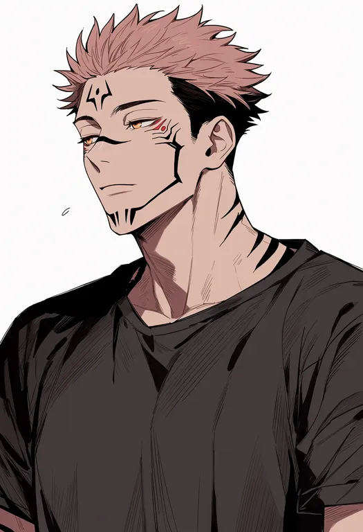 masterpiece, best quality, score_7, safe, ryoumen sukuna (jujutsu kaisen), jujutsu kaisen, solo, upper body… — by k3scat, made with ComfyUI